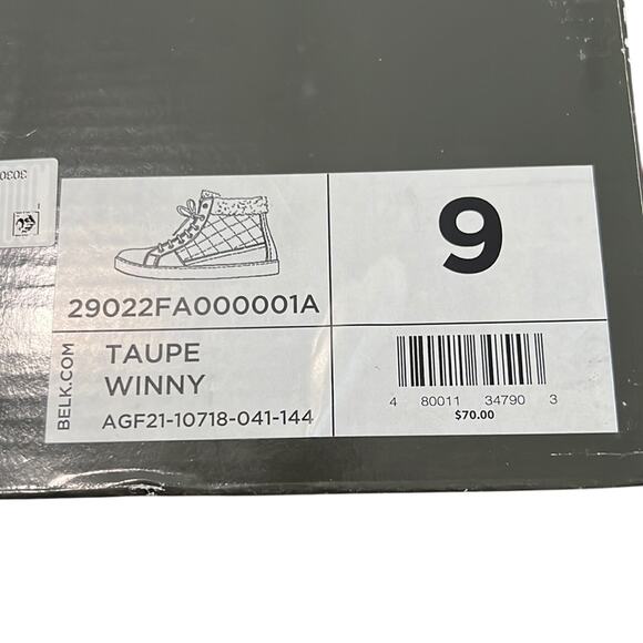 Wonderly Winny Taupe Faux Suede High Top Sneakers Woman Size 9 - Picture 9 of 9